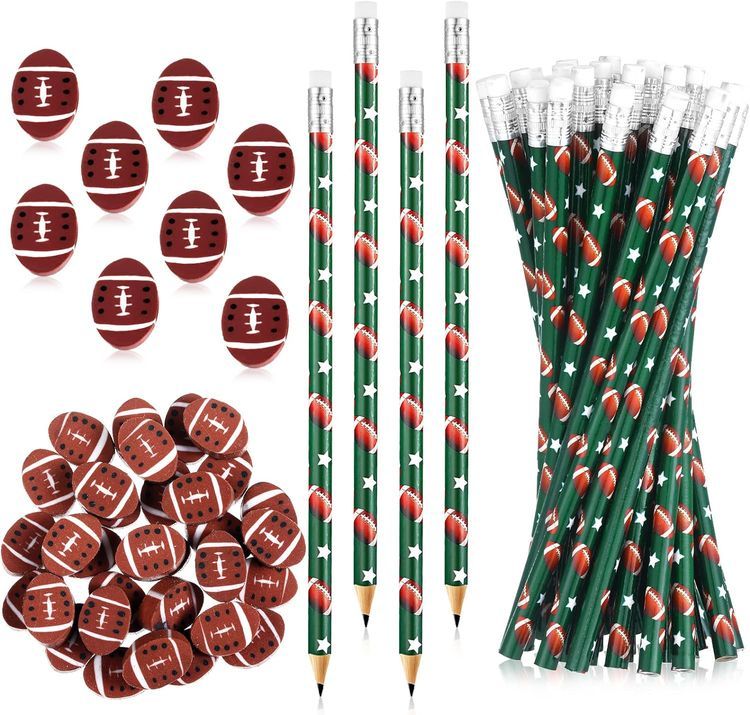 No. 7 - Tinlade Football Pencils and Erasers - 1