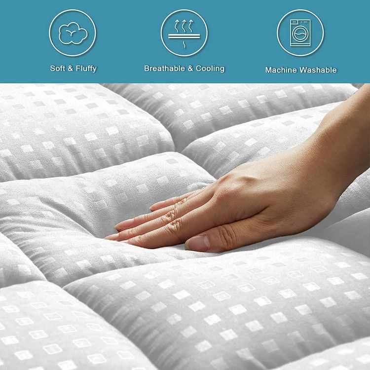 No. 7 - HYLEORY Queen Mattress Pad - 4