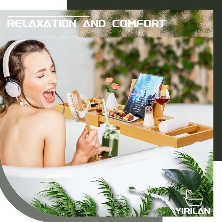 No. 1 - Yirilan Premium Bathtub Tray Caddy - 5