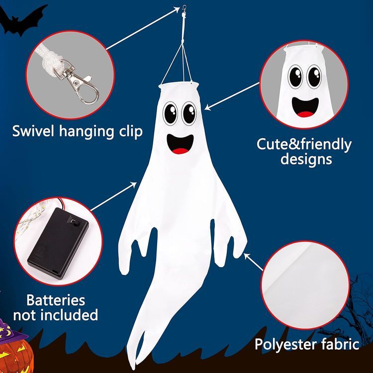 No. 2 - Halloween Ghost Windsocks - 5