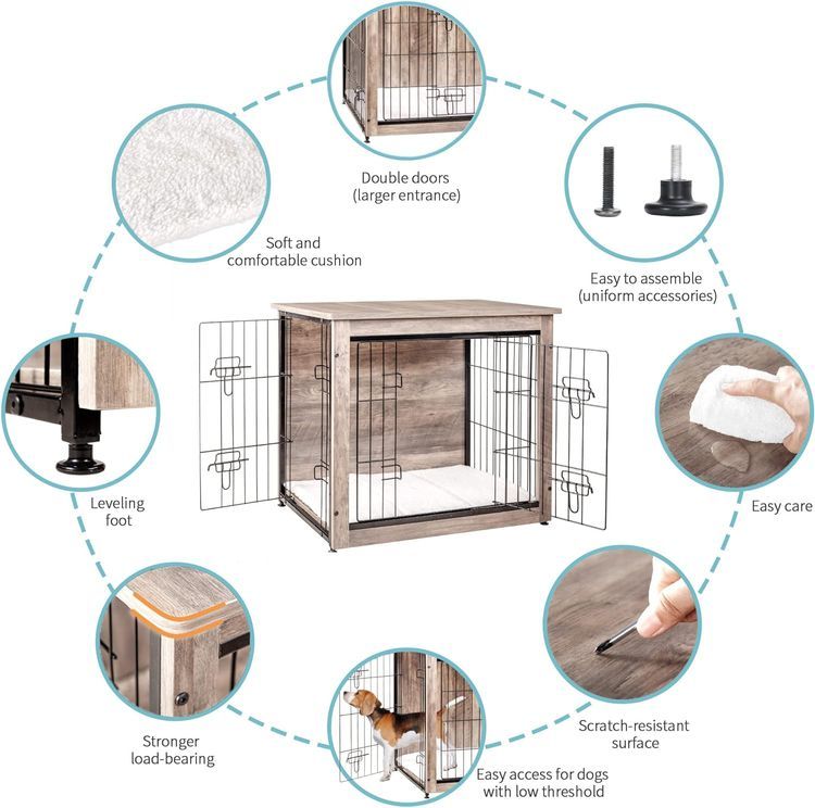 No. 1 - DWANTON Dog Crate Furniture - 5