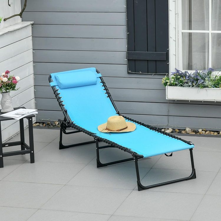 No. 8 - Outsunny Folding Chaise Lounge Pool Chairs - 2