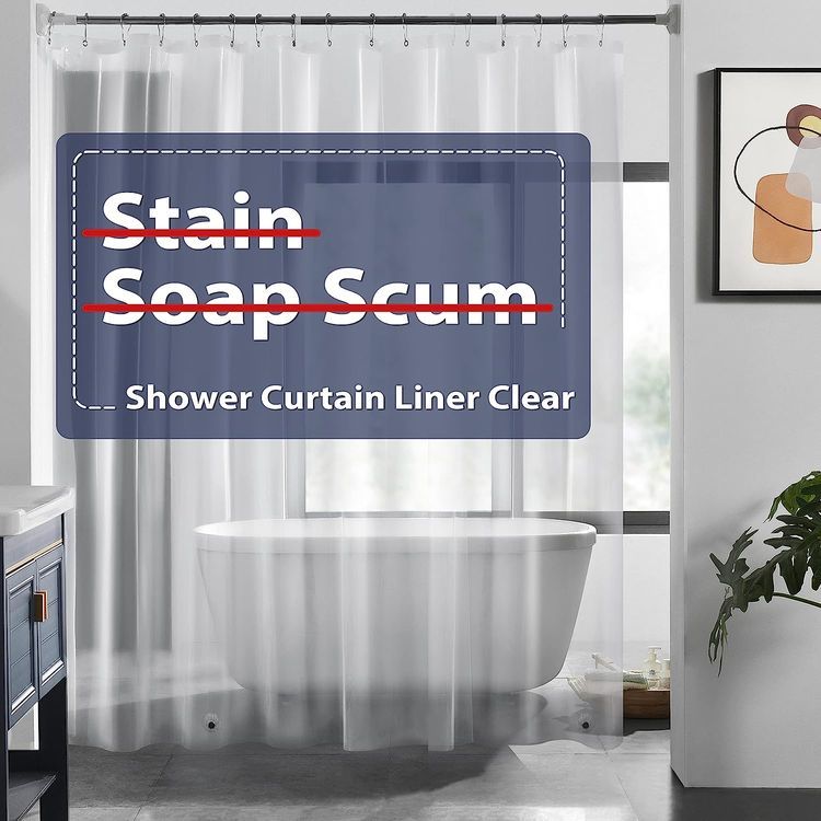 No. 2 - LOVTEX Clear Shower Curtain Liner - 1