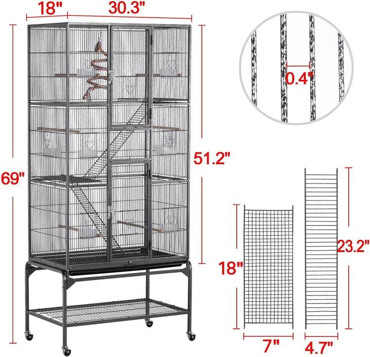 No. 8 - Yaheetech Extra-Large Wrought Iron Birdcage - 3