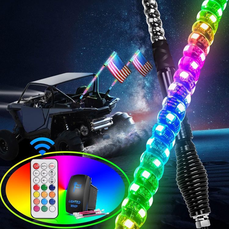 No. 4 - Nilight TL-27 Spiral RGB LED Whip Light - 1