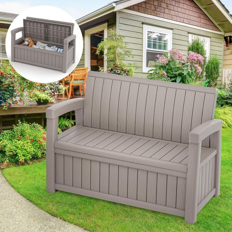 No. 7 - Cozy Castle Outdoor Storage Bench - 1