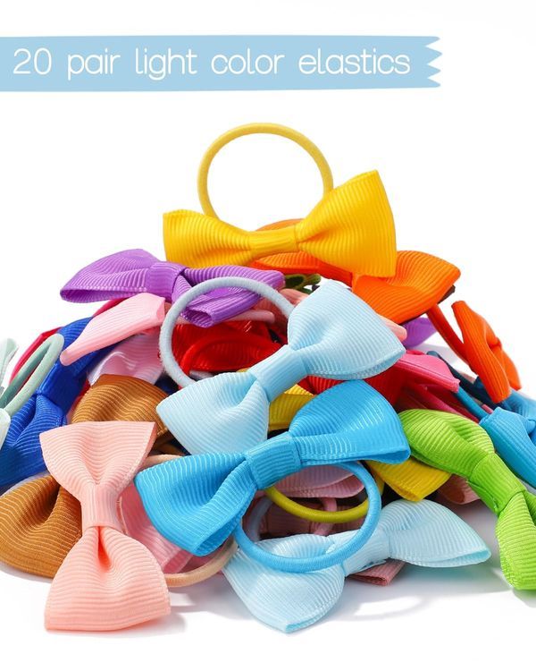 No. 7 - 40PCS Baby Girls Hair Bows Ties - 3