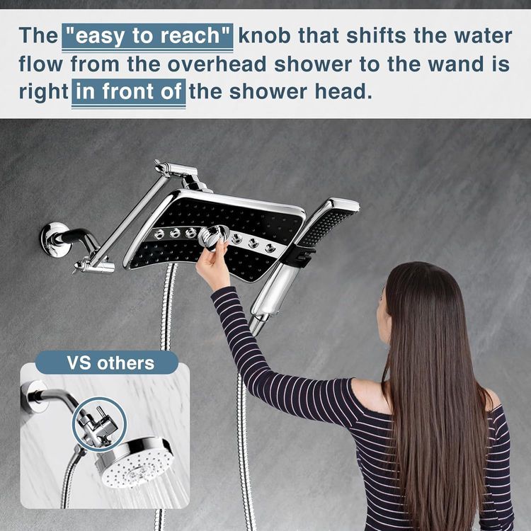 No. 3 - BRIGHT SHOWERS Dual Shower Head Combo Set - 3