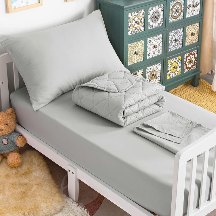 No. 9 - NTBAY 4 Piece Ultra Soft and Breathable Toddler Bedding Set - 1