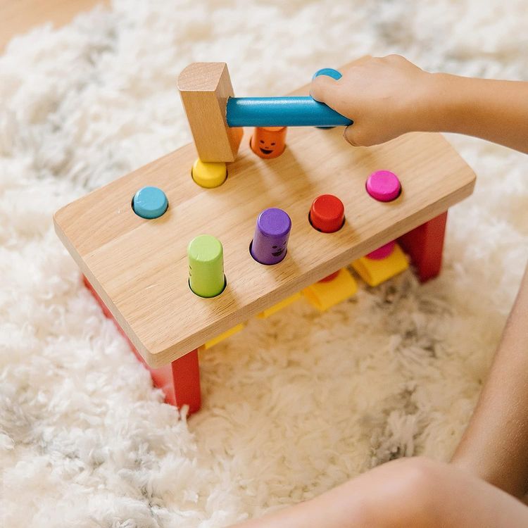 No. 4 - Melissa & Doug Deluxe Pounding Bench Wooden Toy - 5