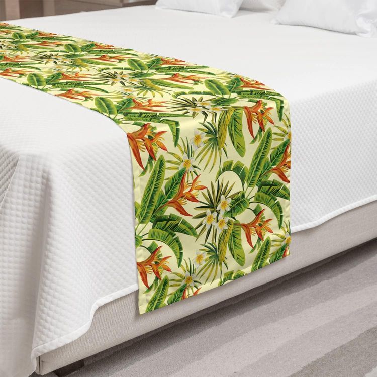 No. 6 - Ambesonne Tropical Bed Runner - 1