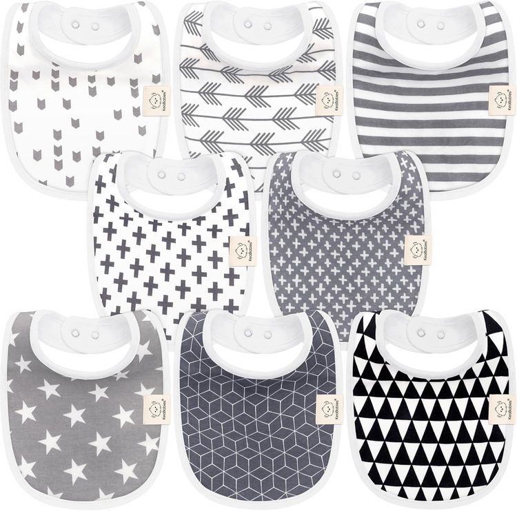 No. 4 - 8-Pack Organic Baby Bibs - 1