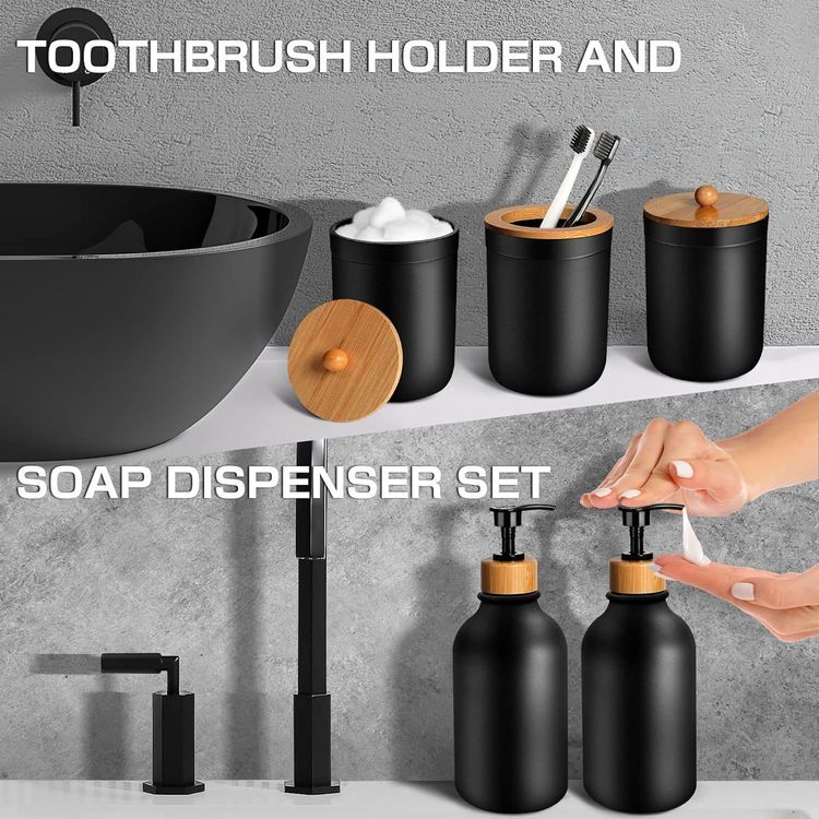 No. 10 - MIERTING Black Bathroom Accessories Set - 4