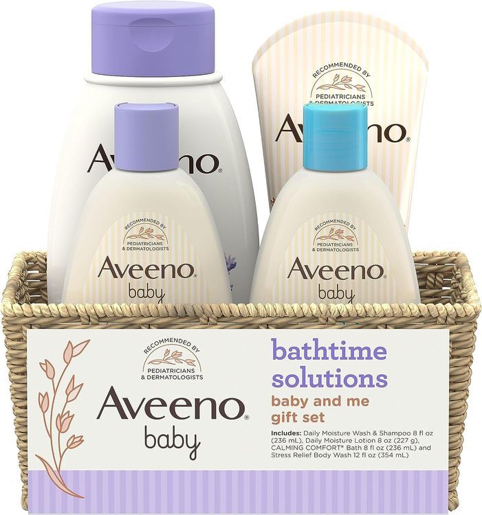 No. 2 - Aveeno Baby Bathtime Solutions Baby & Me Gift Set - 2