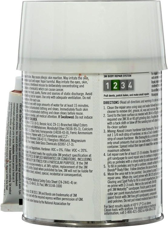 No. 7 - Bondo Bondo-Hair Long Strand Fiberglass Reinforced Filler - 2