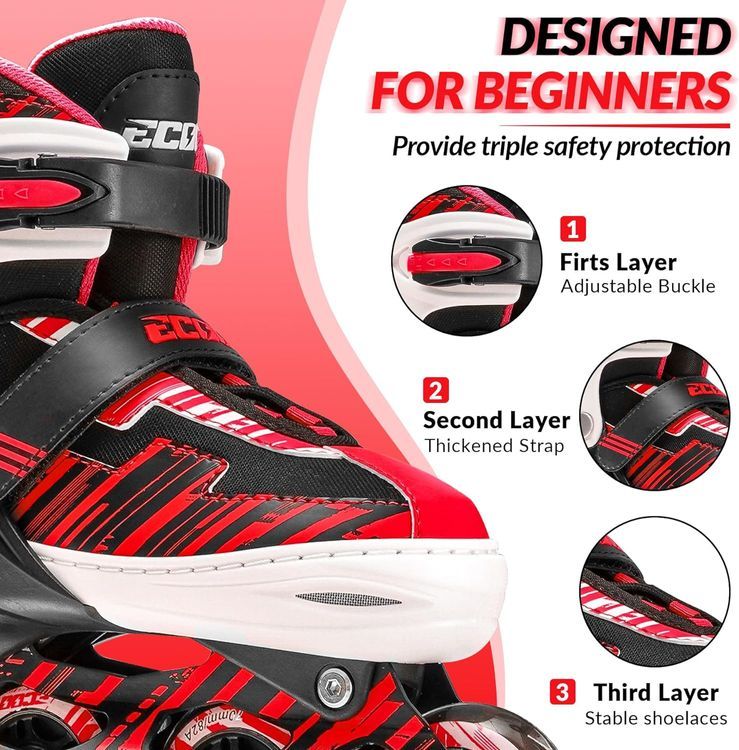 No. 4 - ECOO Adjustable Inline Skates - 4