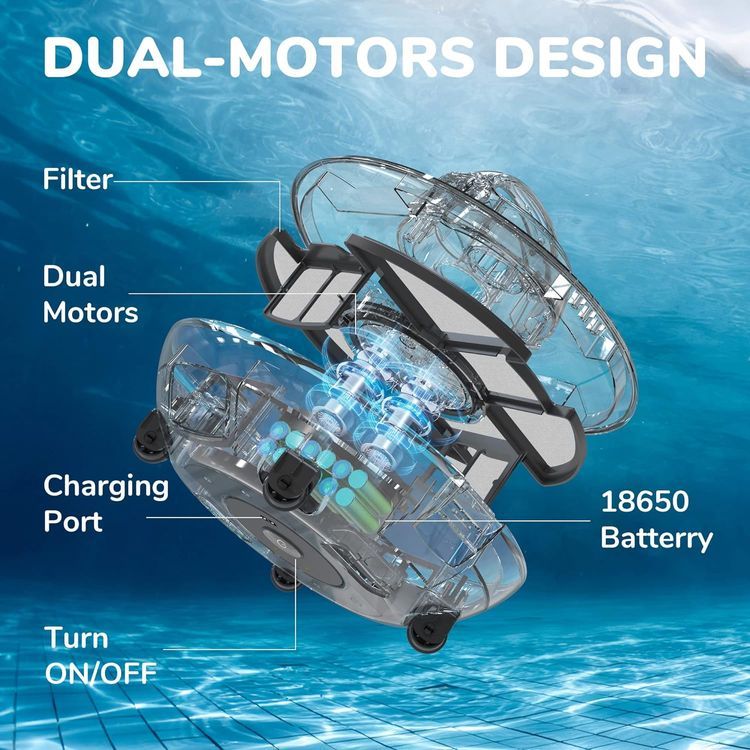 No. 3 - Grennix GX-UFO-BLUE Automatic Pool Cleaner - 2