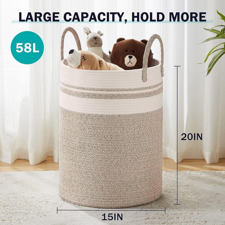 No. 1 - YOUDENOVA Woven Rope Laundry Hamper Basket - 2