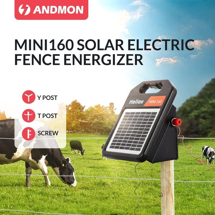 No. 1 - Andmon 10 Miles Solar Electric Fence Charger - 5