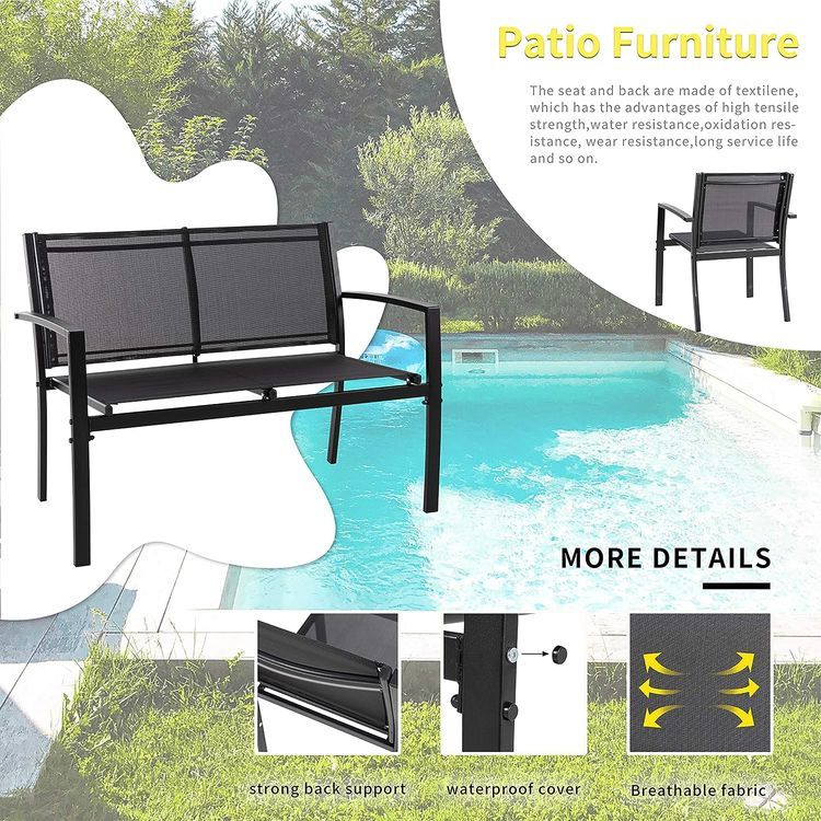 No. 7 - Shintenchi 4 Pieces Patio Furniture Set - 2