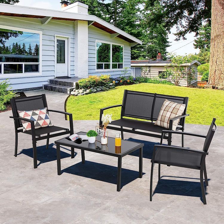 No. 7 - Shintenchi 4 Pieces Patio Furniture Set - 1