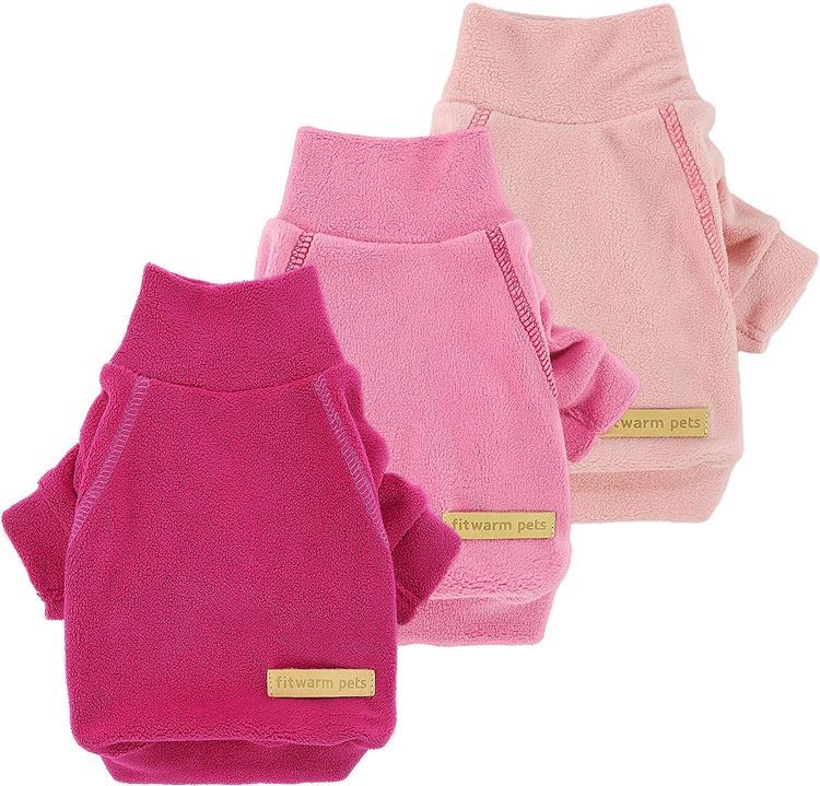 No. 3 - Fitwarm 3 Pack Classic Fleece Dog Sweater - 1