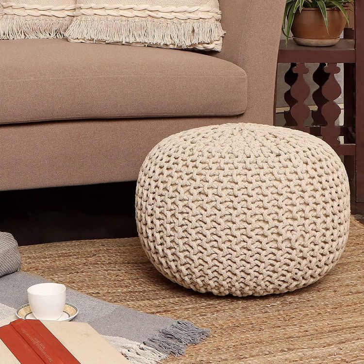 No. 1 - Round Pouf Ottoman - 2