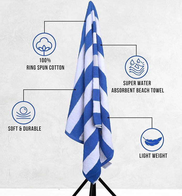 No. 7 - Utopia Towels 4 Pack Cabana Stripe Beach Towel - 4