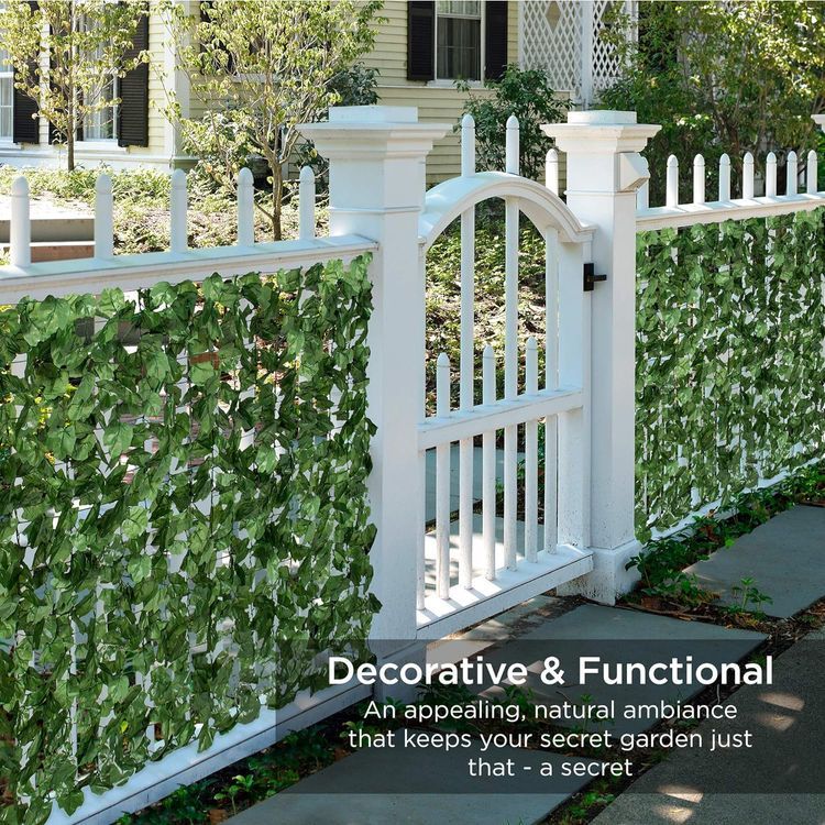 No. 7 - Best Choice Products Outdoor Garden Artificial Ivy Hedge Privacy Fence - 2