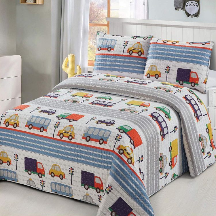 No. 4 - 2 Pc Twin Size Quilt Bedspread - 1