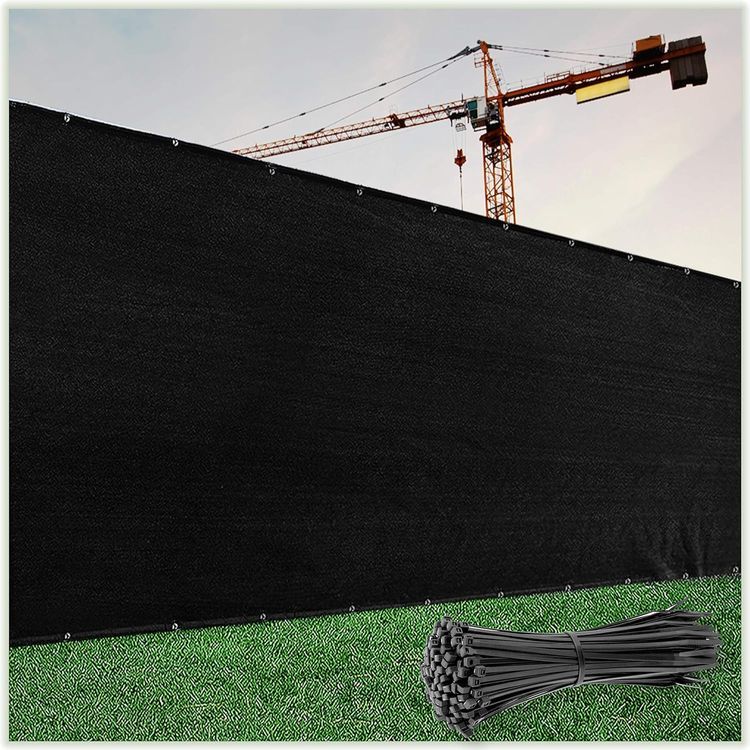 No. 10 - ColourTree 4' x 50' Black Fence Privacy Screen - 1