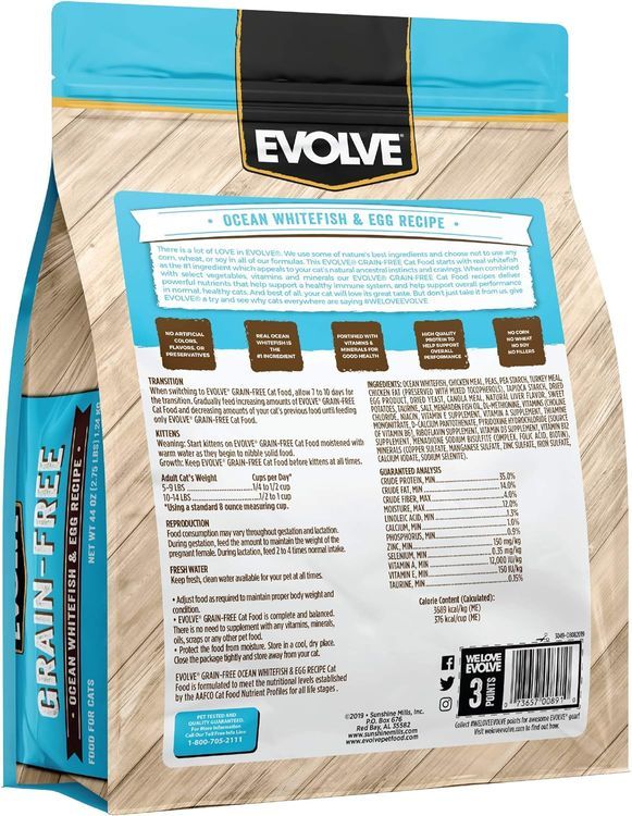 No. 2 - Evolve Grain Free Ocean Whitefish and Egg Cat Food - 2