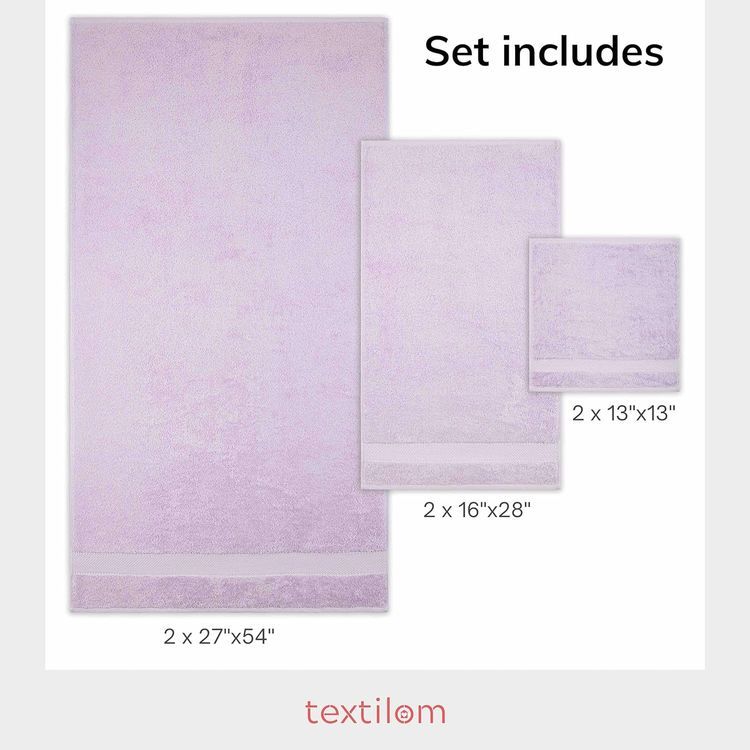 No. 5 - TEXTILOM 100% Turkish Cotton 6 Pcs Bath Towel Set - 4