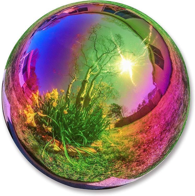 No. 3 - Trademark Innovations Rainbow Gazing Ball - 1