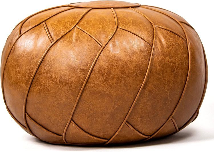 No. 5 - Moderner Faux Leather Pouf Ottoman - 1