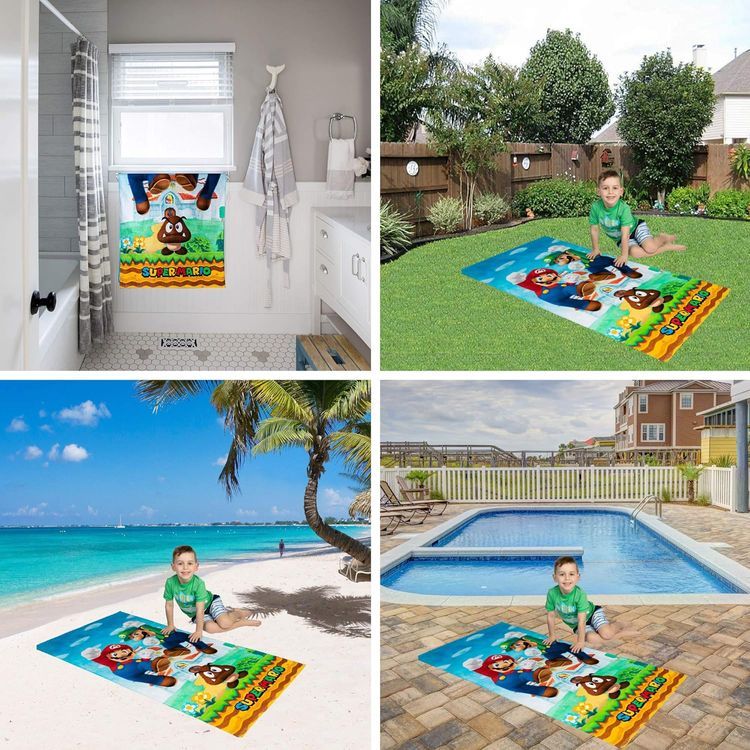 No. 3 - Franco Super Mario Kids Beach Towel - 4