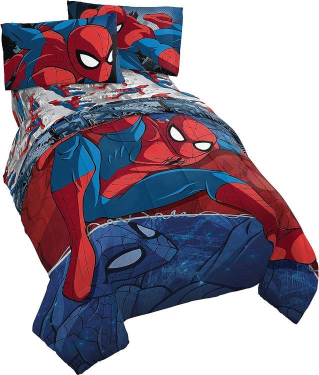 No. 4 - Marvel Spiderman Burst 4 Piece Twin Bed Set - 1