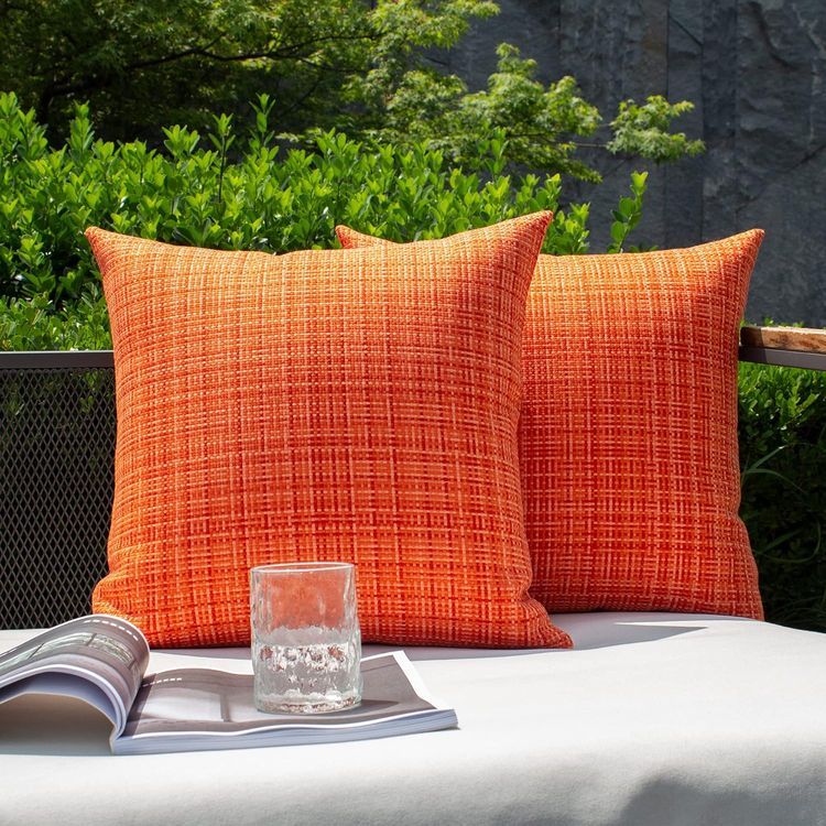 No. 7 - Kevin Textile Pack of 2 Decorative Outdoor Waterproof Fall Throw Pillow Covers - 1