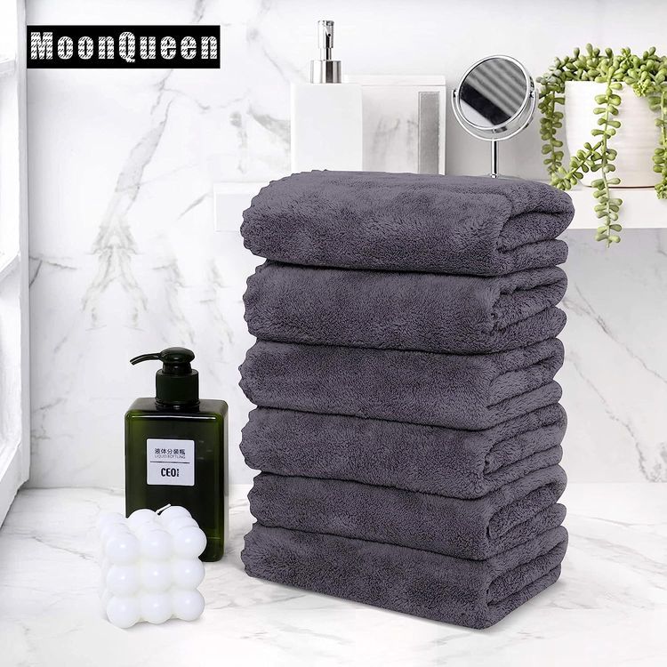 No. 8 - MOONQUEEN 6 Pack Premium Hand Towels - 5