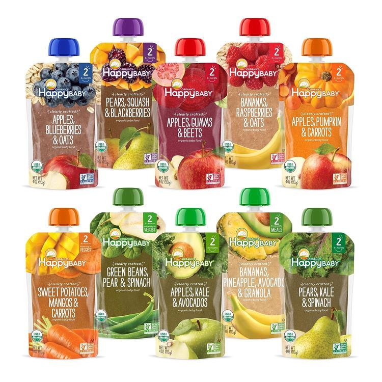 No. 3 - Happy Baby Organics Stage 2 Baby Food Pouches - 1