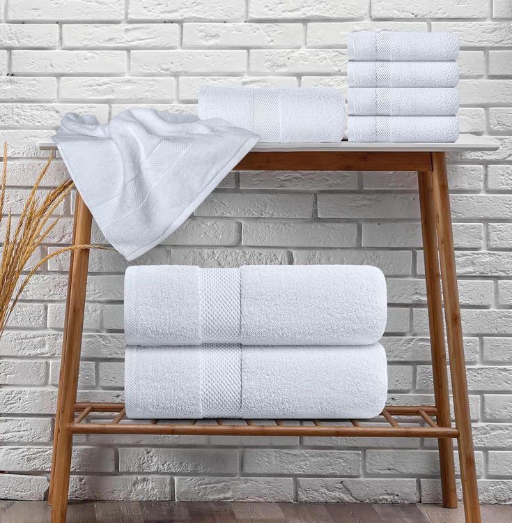 No. 9 - White Classic Bath Towel Set - 5