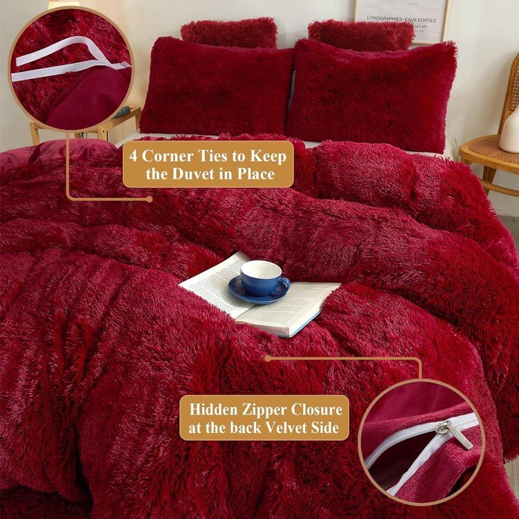 No. 6 - XeGe Cozy Plush Shaggy Duvet Cover - 5