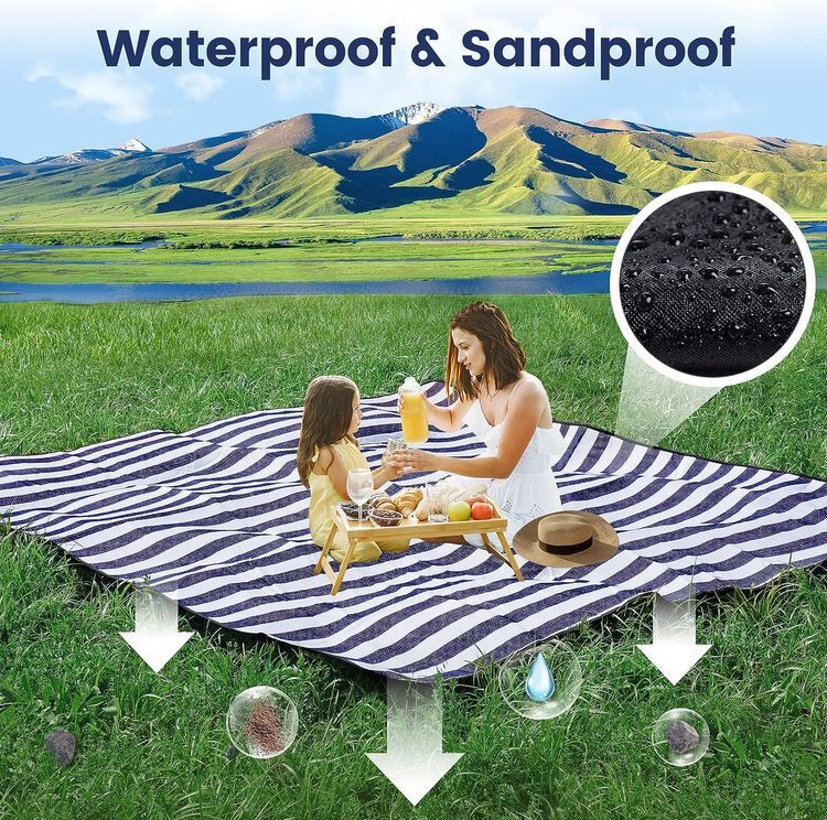 No. 5 - sapsisel 80”x 80” Picnic Blanket - 5