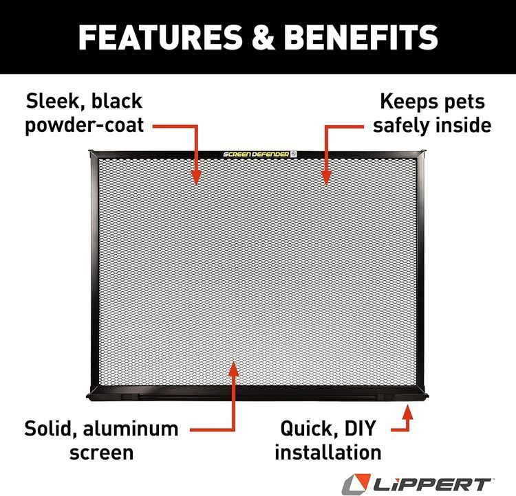 No. 2 - Lippert Components 859794 Screen Defender RV Entry Door Aluminum Screen Protector - 2