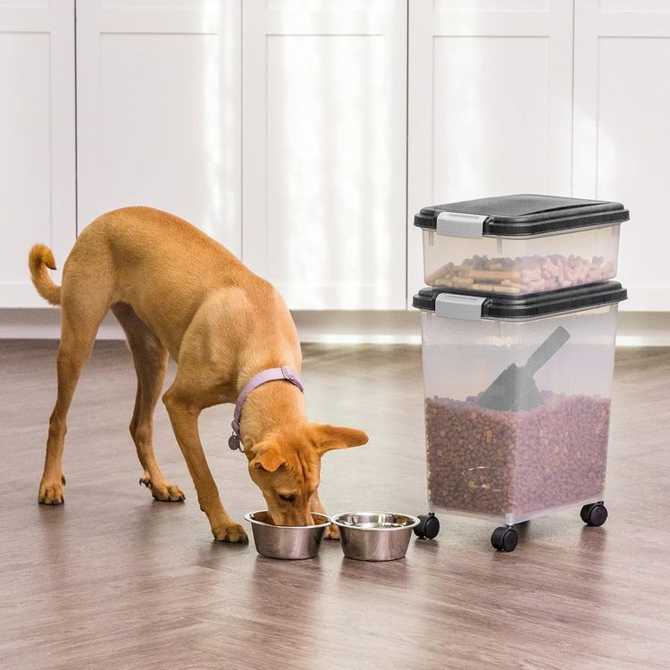 No. 3 - IRIS USA 33qt + 12qt Airtight Pet Food Storage Container Combo with Scoop - 3