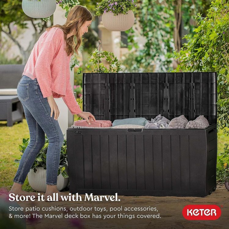 No. 7 - Keter Marvel Plus 71 Gallon Resin Outdoor Deck Box - 2