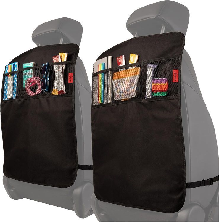No. 3 - Lusso Gear Heavy Duty Kick Mats (2 Pk) - Back Seat Protector - 1