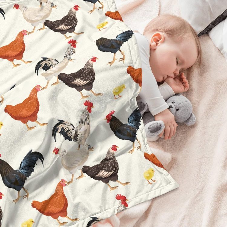 No. 3 - Cute Chicken Printed Blanket - 4