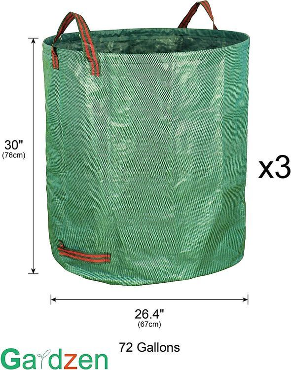 No. 10 - Gardzen 3-Pack 72 Gallons Garden Bag - 3