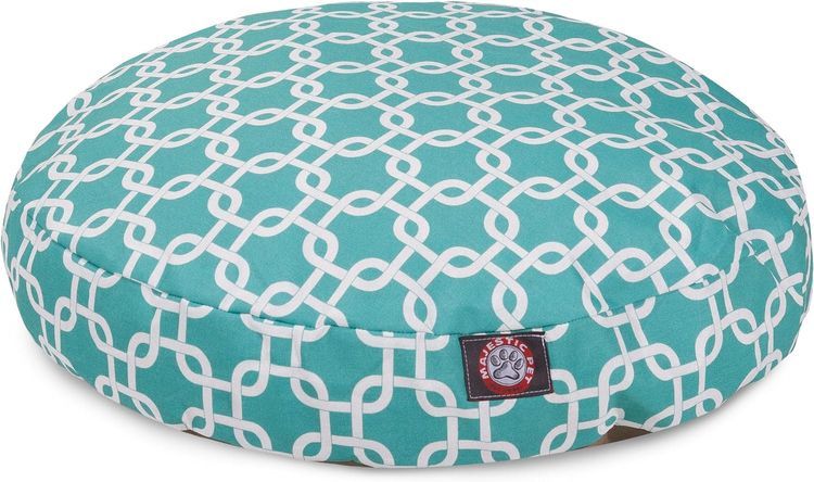 No. 2 - Teal Links Large Round Indoor Outdoor Pet Dog Bed - 2